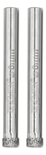 2 Brocas Diamantadas 6 Mm Porcelanato Vidrio Bremen 7536
