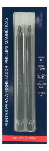 Puntas Ph2 X 110 Mm X2u Atornillador Magnetica Bremen 7497 en internet