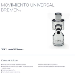 Movimiento Universal Enc 3/4 Para Llave Tubo Bremen 3764 - tienda online