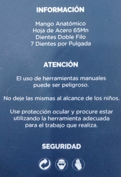 Imagen de Serrucho Durlock Bremen 160mm Hoja Acero Yeso Drywall 3378