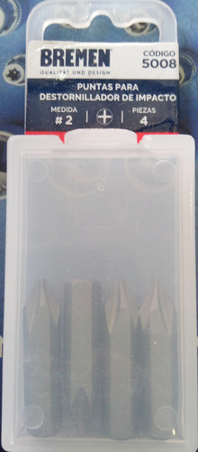 Punta Ph2 Destornillador Impacto 5/16 Bremen 5008 X4 Pz en internet