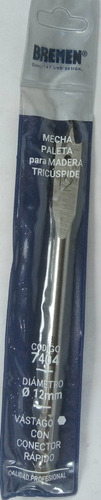 Mecha Paleta Tricuspide Pala Madera 12 Mm Bremen 7404 - comprar online