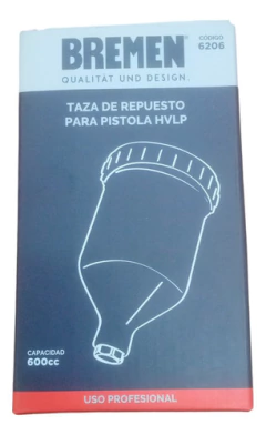 Imagen de Taza Pistola De Pintar Hvlp Recipiente Plastico 600cc 6206