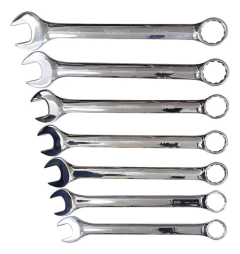 Set Juego 7 Llaves Combinadas Cromadas 33mm A 42mm Wembley