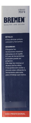 Cepillo Circular Bremen Abrasivo Amoladora Banco 125mm 5 Pul - tienda online