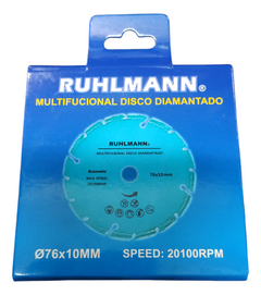 Disco Corte Multifuncion 76mm Hierro Pvc Diamantado Ruhlmann en internet