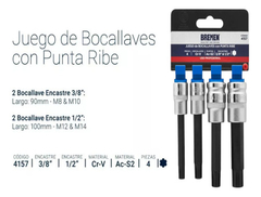Set Llaves Tubo Punta Ribe Bremen 4pz M8 M10 M12 M14 4157 - comprar online