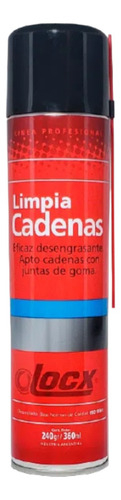Limpia Cadena Desengrasante Aerosol Moto Cuatri Locx 360 Ml