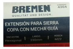 Extension Mecha Guia Bremen Hexagonal 230mm Sierra Copa 4304 - Herramientas Dali