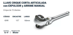 Llave Crique Corta Articulada Bremen Enc 1/2 150mm 6240 - Herramientas Dali