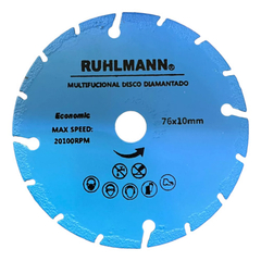 Disco Corte Multifuncion 76mm Hierro Pvc Diamantado Ruhlmann