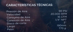 Amoladora Neumatica Bremen 75mm Cortadora Alta Vel 3547 en internet