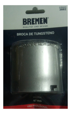 Mecha Broca Copa Tungsteno 67mm Ceramica Pared Bremen 3882 - comprar online