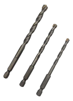 Set Juego 3 Mechas Broca Widia Hormigon 5 6 8mm Bremen 7685