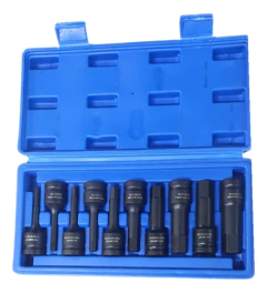 Set Juego 10 Tubos Bocallave 1/2 Allen Impacto 5mm A 19mm