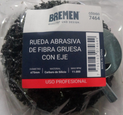 Disco Abrasivo Fibra Removedor Grueso 75 Mm Eje Bremen 7464 - comprar online