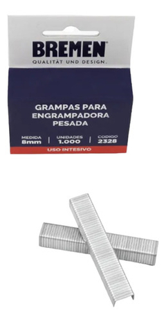 Grampas Para Engrampadora Manual Pesada Bremen 2328 8mm