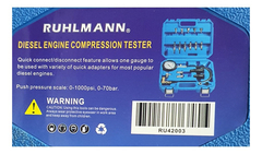 Set Compresometro Motor Diesel Adaptadores 19 Pzs Ruhlmann - comprar online