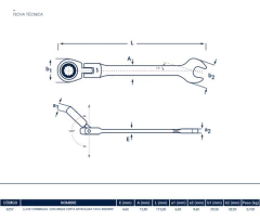 Llave Combinada Crique Bremen Corta Articulada 14mm 6257 en internet