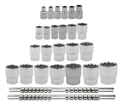 Juego Tubo 8 A 32mm Corto Enc 1/2 24pz Estriado Bremen