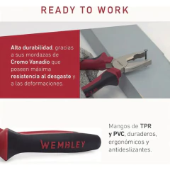Imagen de Pinza Universal Wembley 7 Pulgadas 180mm 18cm Cr-v 8237