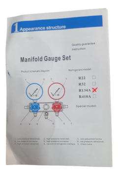 Manometro Manifold R134a Alta Baja Presion 600-3000 Ruhlmann - tienda online