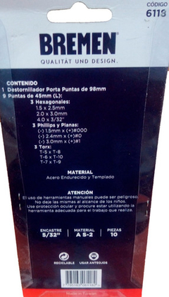 Destornillador Perillero Multiples Puntas Bremen 6118 - tienda online