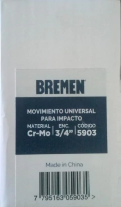 Movimiento Universal Alto Impacto Tubo Bremen Enc 3/4 5903 - tienda online
