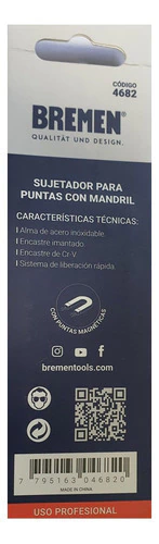 Adaptador Porta Punta Magnetico Acople 60mm Bremen 4682