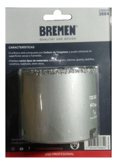 Mecha Broca Copa Tungsteno 83mm Ceramica Pared Bremen 3884 en internet