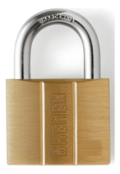 Candado Bronce Macizo Pesado Doble Traba 25 Mm Bremen 7055
