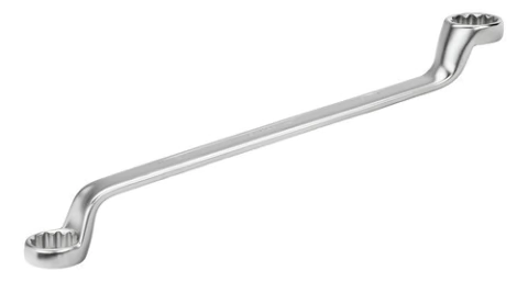 Llave Acodada Bahco Dobleboca Estriada 14mm - 15mm Cromada Gris