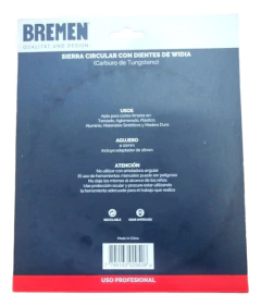 Disco Sierra Circular 184mm 40 Dientes Widia Bremen 2952 - Herramientas Dali