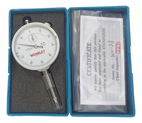 Comparador Centesimal Industrial 0-10mm 0,01mm Certificado