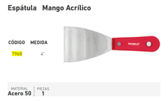 Espatula Wembley Mango Plastico Acrilico 4 Pulgadas 7968 - Herramientas Dali