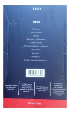 Disco Diamantado Segmentado Turbo 3 En 1 230mm Bremen 6765 - Herramientas Dali