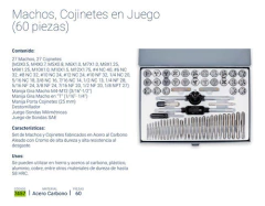 Set Juego Machos Cojinetes Terrajas Bremen 60 Piezas Mm 7457 - comprar online