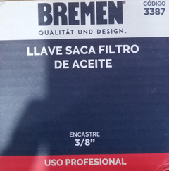 Llave Saca Filtro Ajustable De Aceite 3 Patas Bremen 3387 - Herramientas Dali