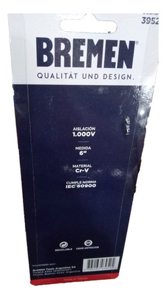 Alicate Corte Oblicuo Bremen 6 Industrial Para 1000v 3952 - Herramientas Dali