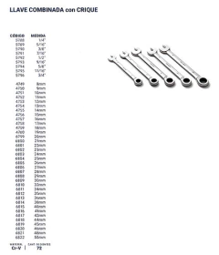 Llave Combinada De 12 Mm Con Crique Bremen 4753 en internet