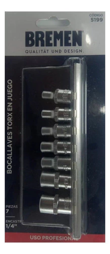 Juego Tubos Torx Hembra Bremen 7p. De E4 A E11 Enc 1/4 5199 - comprar online