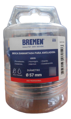 Broca Diamantada Amoladora Bremen 57mm 8059 - Herramientas Dali