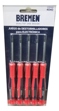 Set Destornilladores Bremen Electronica 5 Pzs Perillero 4040 - comprar online