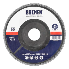 1 Disco Zirconio Flap Metal 4 1/2 115mm G60 Bremen 7214
