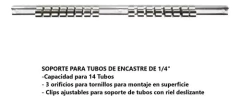 Organizador Soporte Para Tubos Encastre Portatubos 1/4 - tienda online