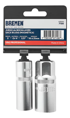 Juego De Tubos Saca Bujias Magnetico 16 Y 21 Mm Bremen 7158