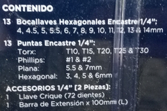 Juego De Bocallaves Puntas Enc. 1/4 28 Piezas Bremen 6657 en internet