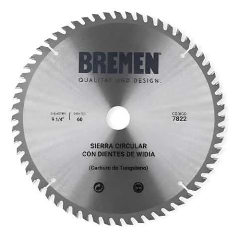 Disco Sierra Circular 9 1/4 23cm Bremen 7822 60 Dientes
