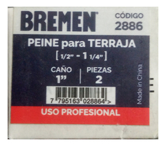 Peines Para Terraja 1 Pulgada P/ Terraja Manual Bremen 2886 - comprar online