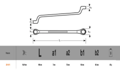 Llave Acodada Bahco Dobleboca Estriada 10mm - 11mm Cromada Gris - comprar online